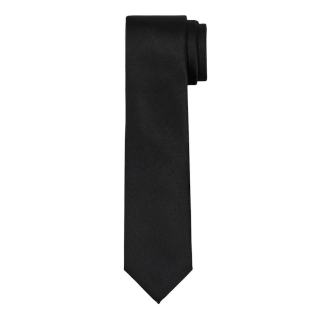 Men's Black Neck Tie -Goodfellow & Co Silky Satin Look Basic 56"long 2.5" W  NEW